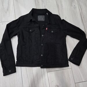 Levi's Black Denim Jacket Medium Womens